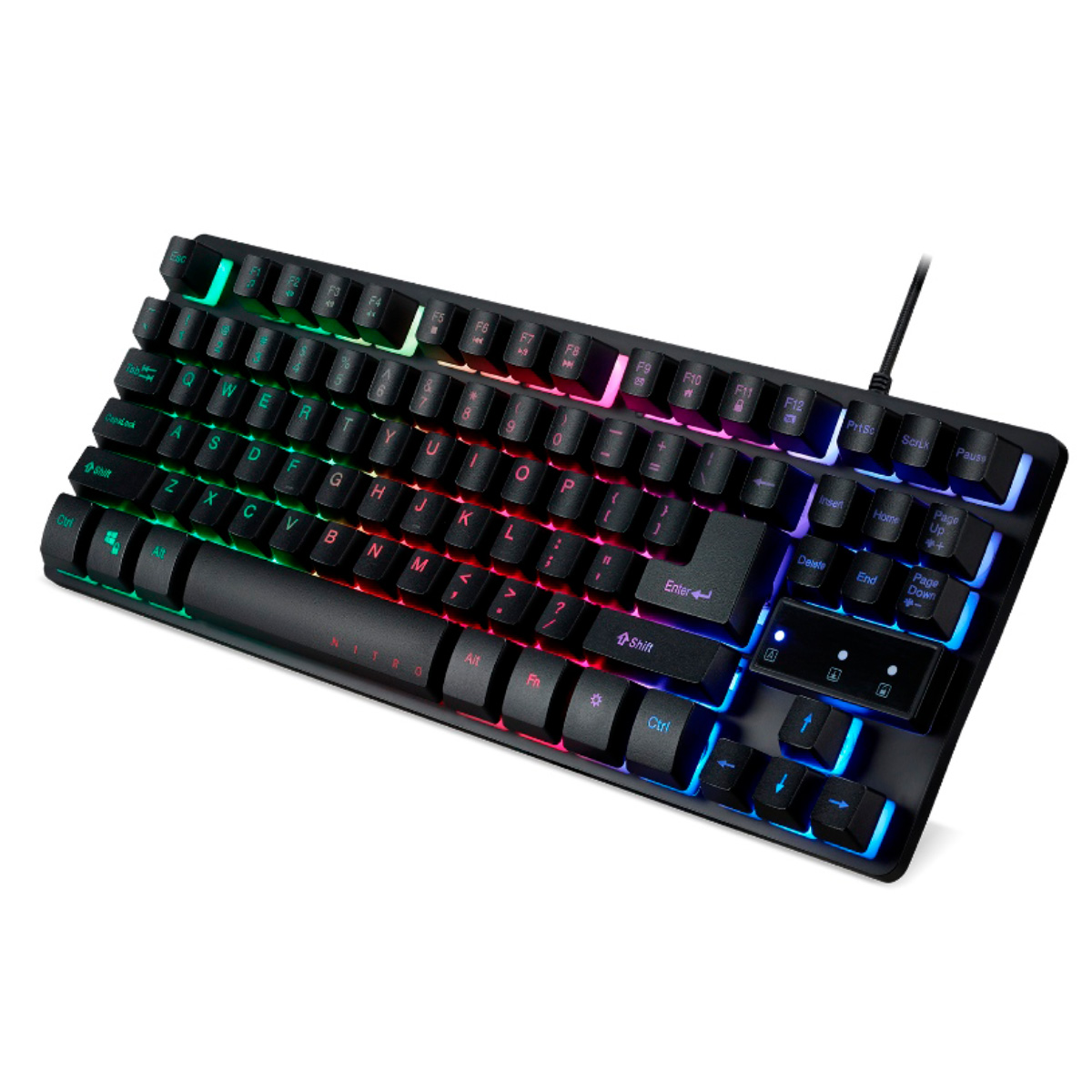 Teclado Gamer Acer Nitro NKW120 - Iluminação LED - Semi Mecânico - ABNT2 - Teclas Anti-Ghosting