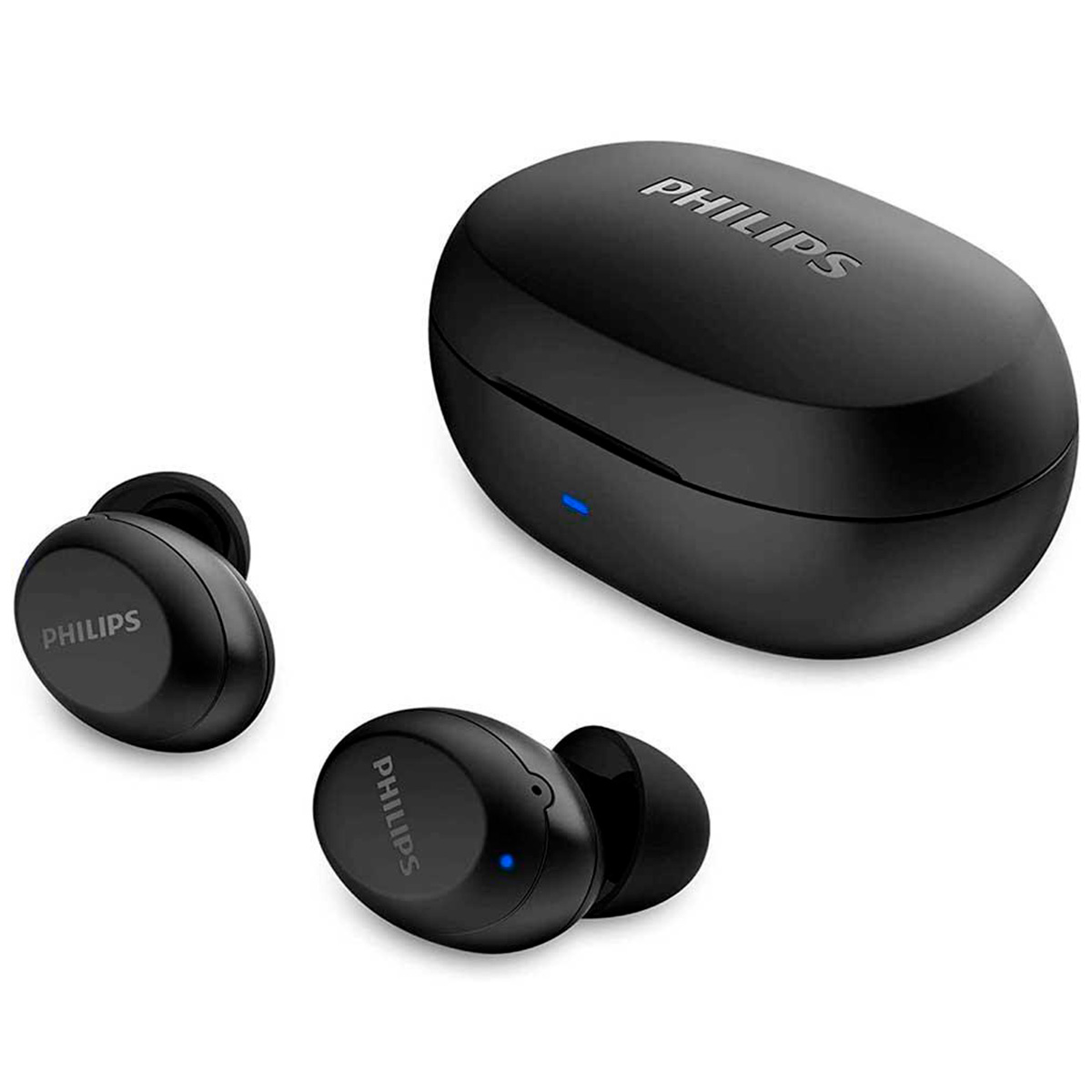 Fone de Ouvido Bluetooth Earbud Philips TWS TAT1235BK/97 - com Microfone - com Case Carregador - Preto