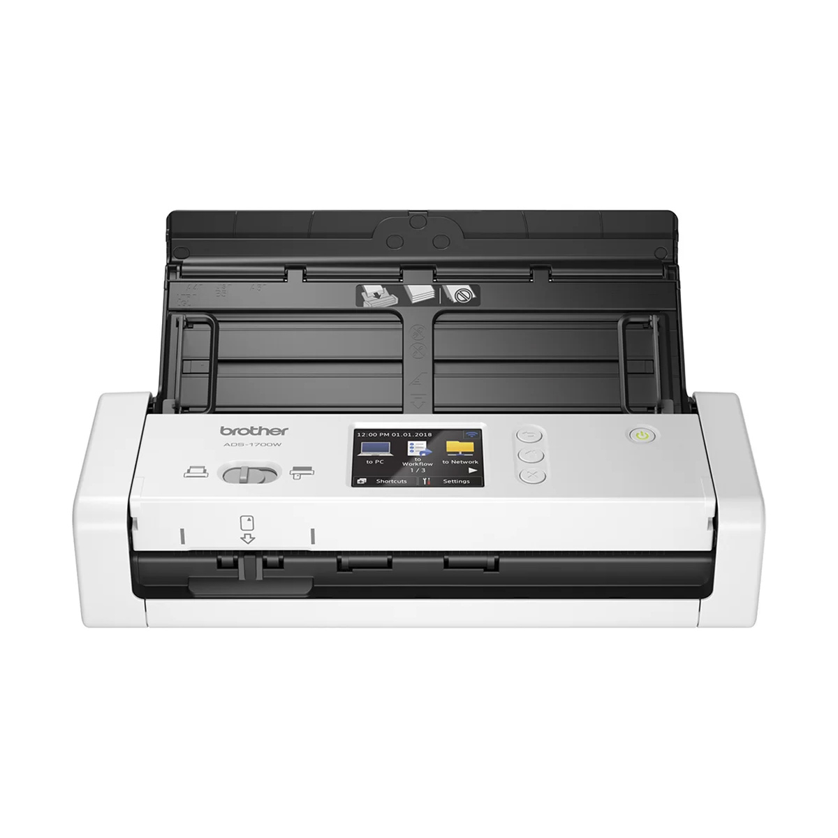 Scanner sem fio Brother - 1200dpi - Wi-Fi e USB - Tela 2.8