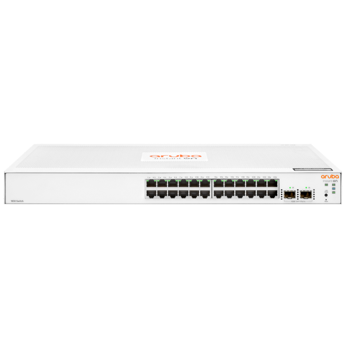 Switch 24 Portas HPE Aruba Instant On 1830 - Gerenciavel - 24 portas Gigabit + 2 portas SFP - JL812A