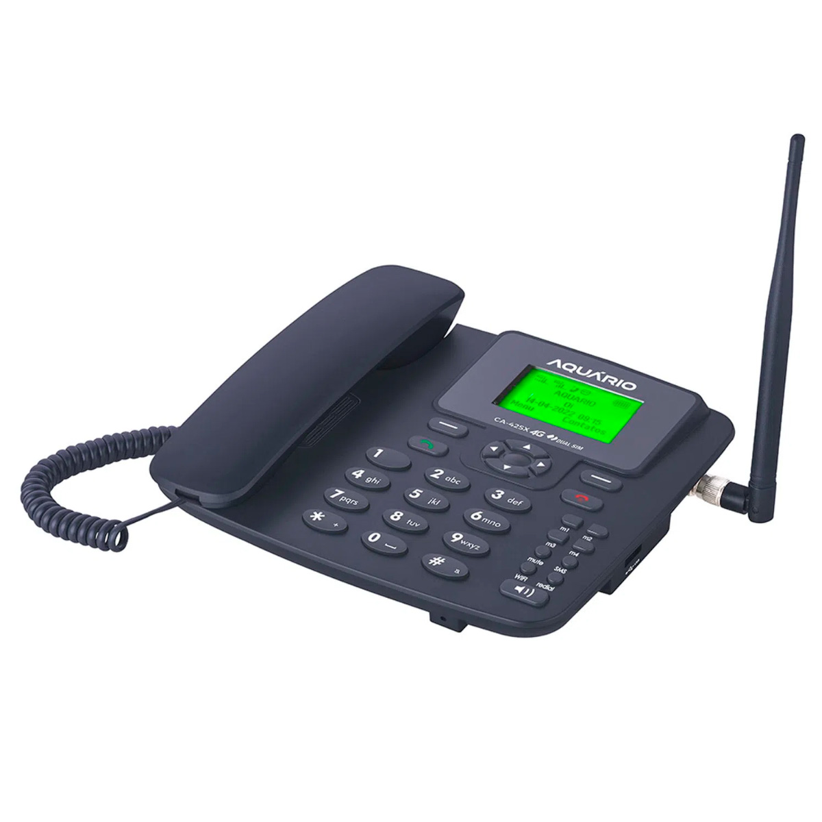 Telefone Celular Rural Fixo de Mesa - Dual Chip 4G com Wi-Fi - Display 2,1