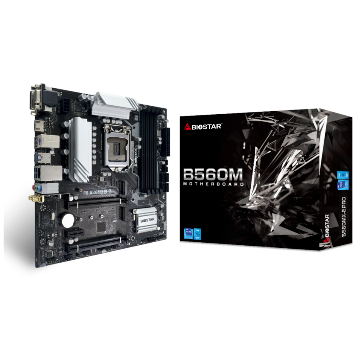 Placa Mãe Biostar B560MX-E PRO (LGA 1200 - DDR4 4000 O.C) - Chipset B560 - USB 3.2 - Slot M.2 - Micro ATX