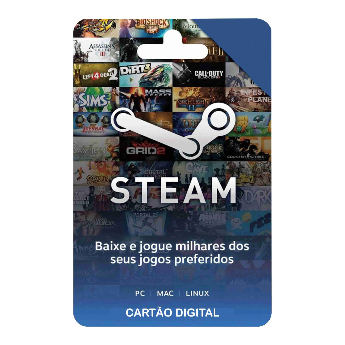 Gift Card Steam R$ 160,00