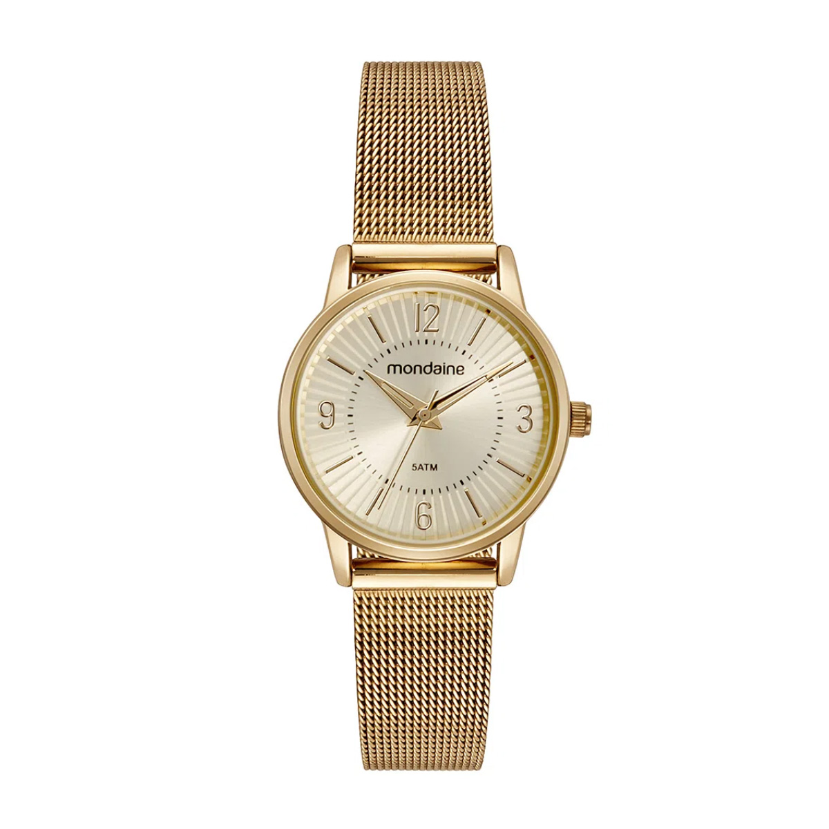 Relógio Feminino Mondaine Malha de aço Dourado - 32494LPMVDE1