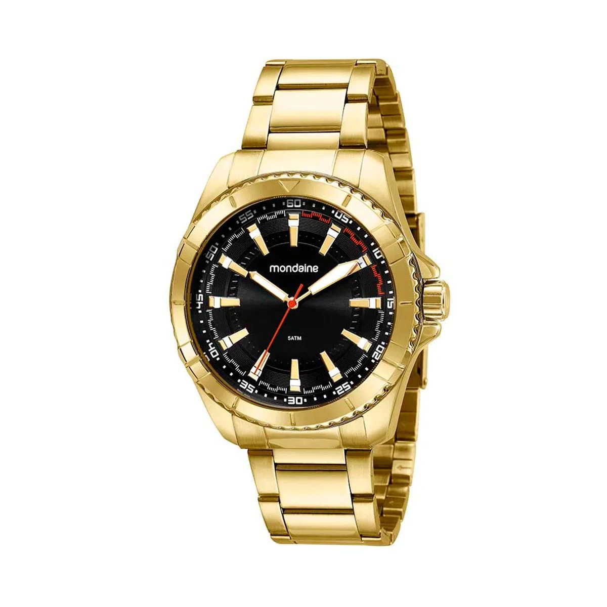 Relógio Masculino Mondaine Casual Efeito 3D Dourado - 32242GPMVDE1