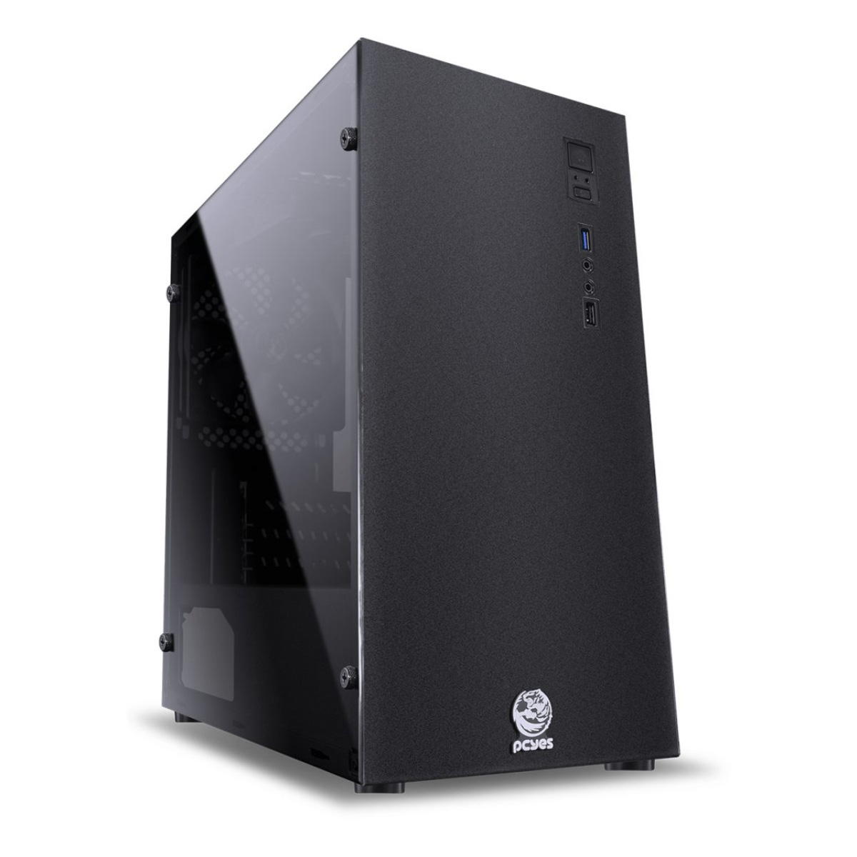 Gabinete PCYes Terra - Lateral em Acrilico - 2 Coolers Inclusos - Micro ATX - Preto - TERPT2FCA