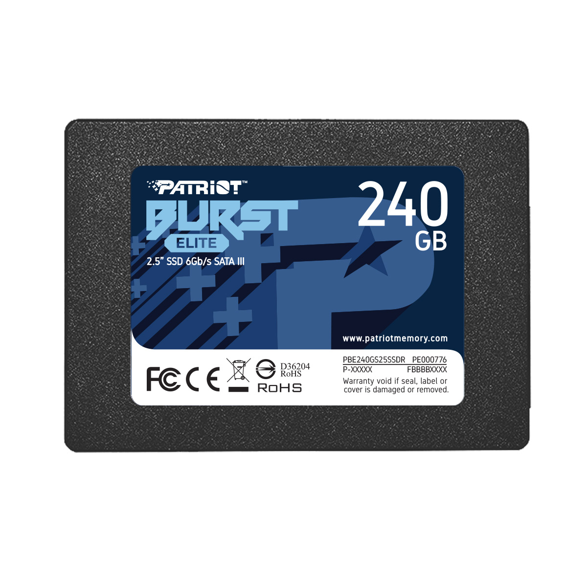 SSD 240GB Patriot Burst Elite - SATA - Leitura 450MB/s - Gravação 320MB/s - PBE240GS25SSDR