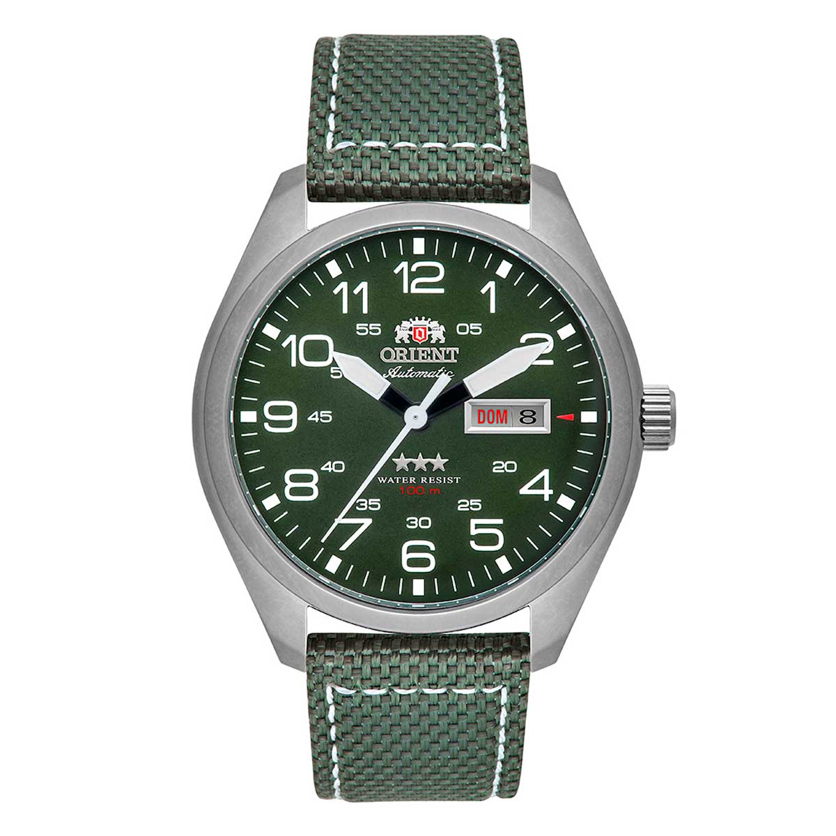 Relógio Masculino Orient Militar - Mecanismo Automático - Verde - F49SN020E2EP