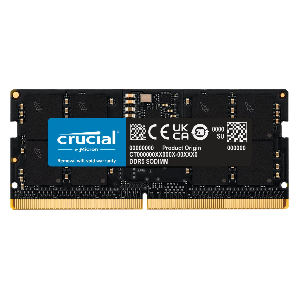 Memória SODIMM 16GB DDR5 4800MHz Crucial - para Notebook - CL40 - CT16G48C40S5
