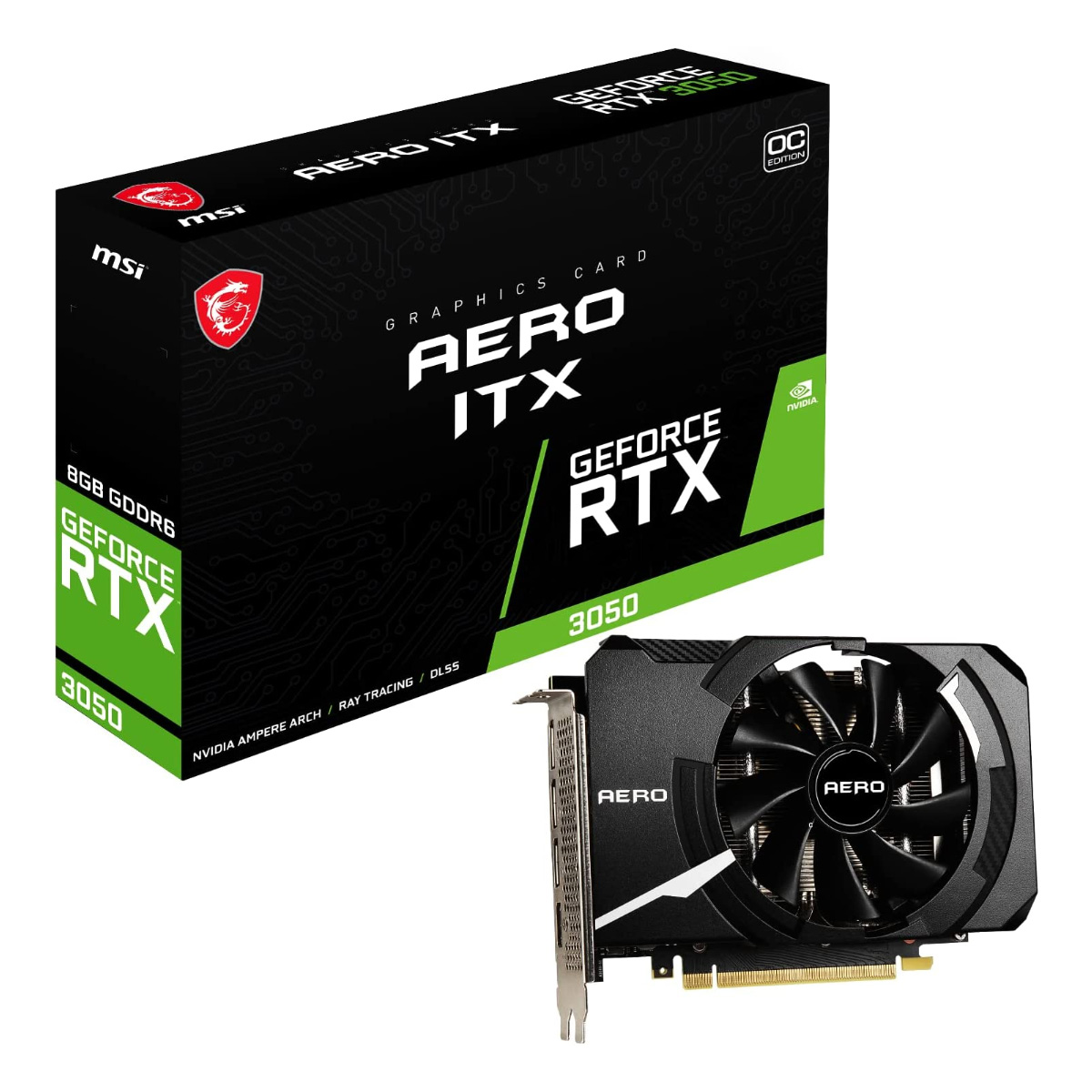 Placa de Vídeo GeForce RTX 3050 8GB GDDR6 128bits - MSI Aero ITX 8G - 912-V809-4041