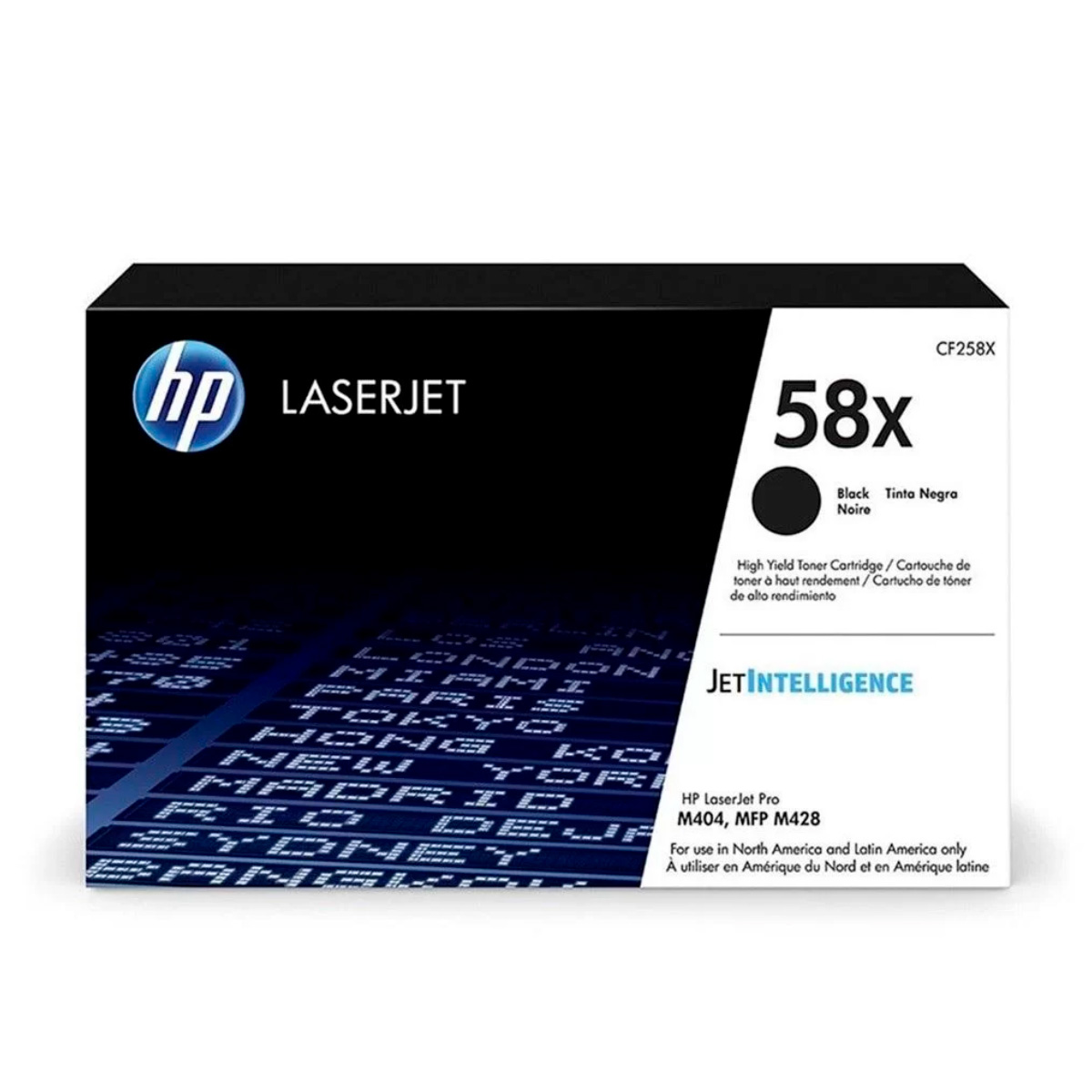 Toner HP 58X Preto - CF258X - Para M404DW / M404N / M428DW / M428FDN / M428FDW