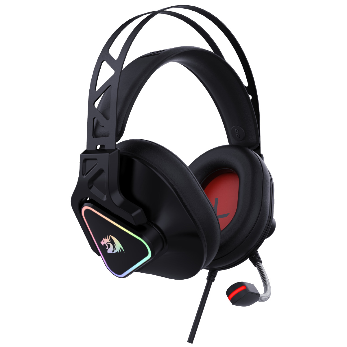 Headset Gamer Redragon Cadmus H370 - RGB - com Microfone - 7.1 Canais - Conector USB - Preto