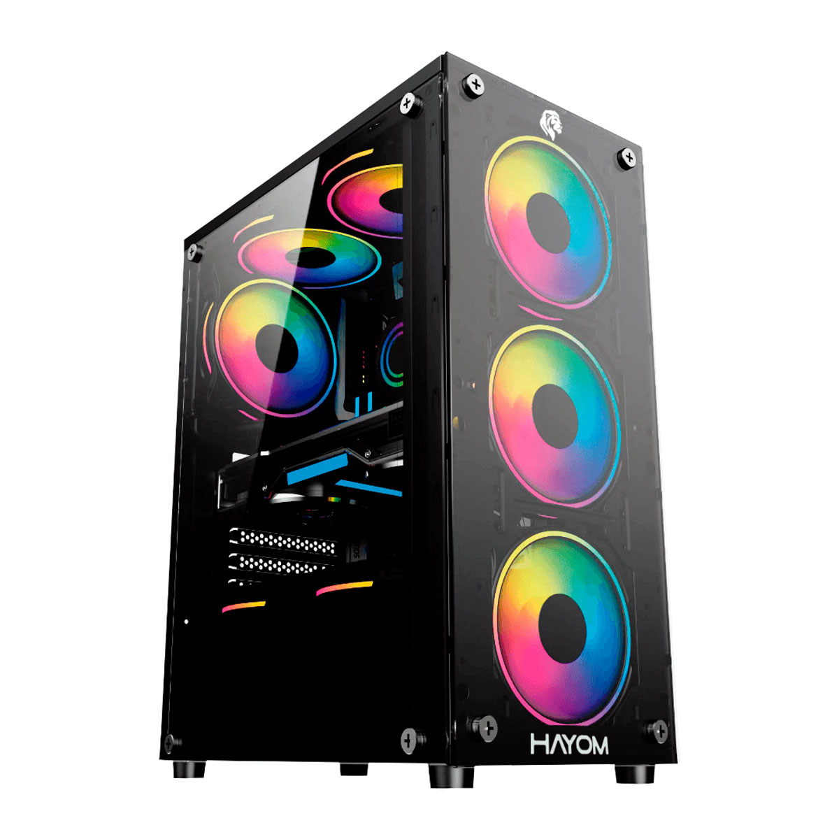 Gabinete Gamer Hayom GB1729 - Lateral em Vidro Temperado - USB 3.0 - 4 Coolers Inclusos