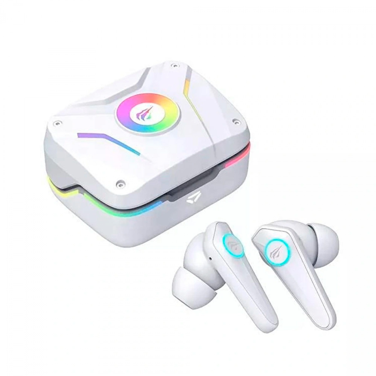 Fone de Ouvido Bluetooth Earbud Havit TW952 - Iluminação LED - Branco - HVTWS-TW952 PRO RGB-WH