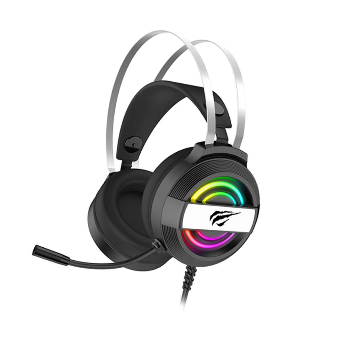 Headset Gamer Havit H2026D - Conector P2 - Iluminação RGB - Preto - HV-H2026D