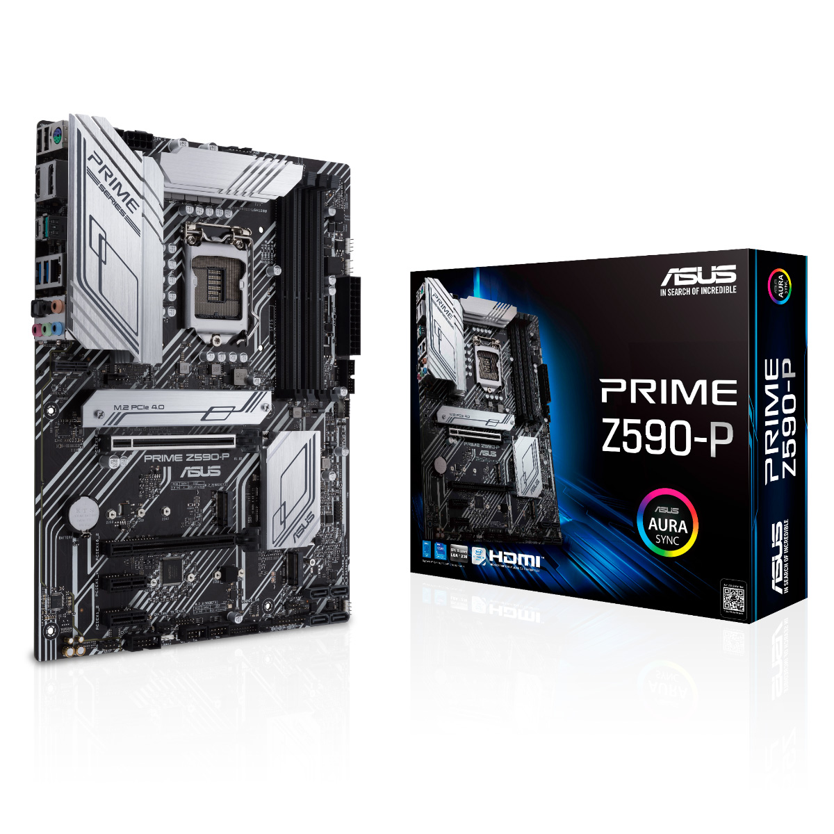 Placa Mãe Asus Prime Z590-P (LGA 1200 - DDR4 5133 O.C) - Chipset Intel Z590 - USB 3.2 - Slot M.2 - ATX