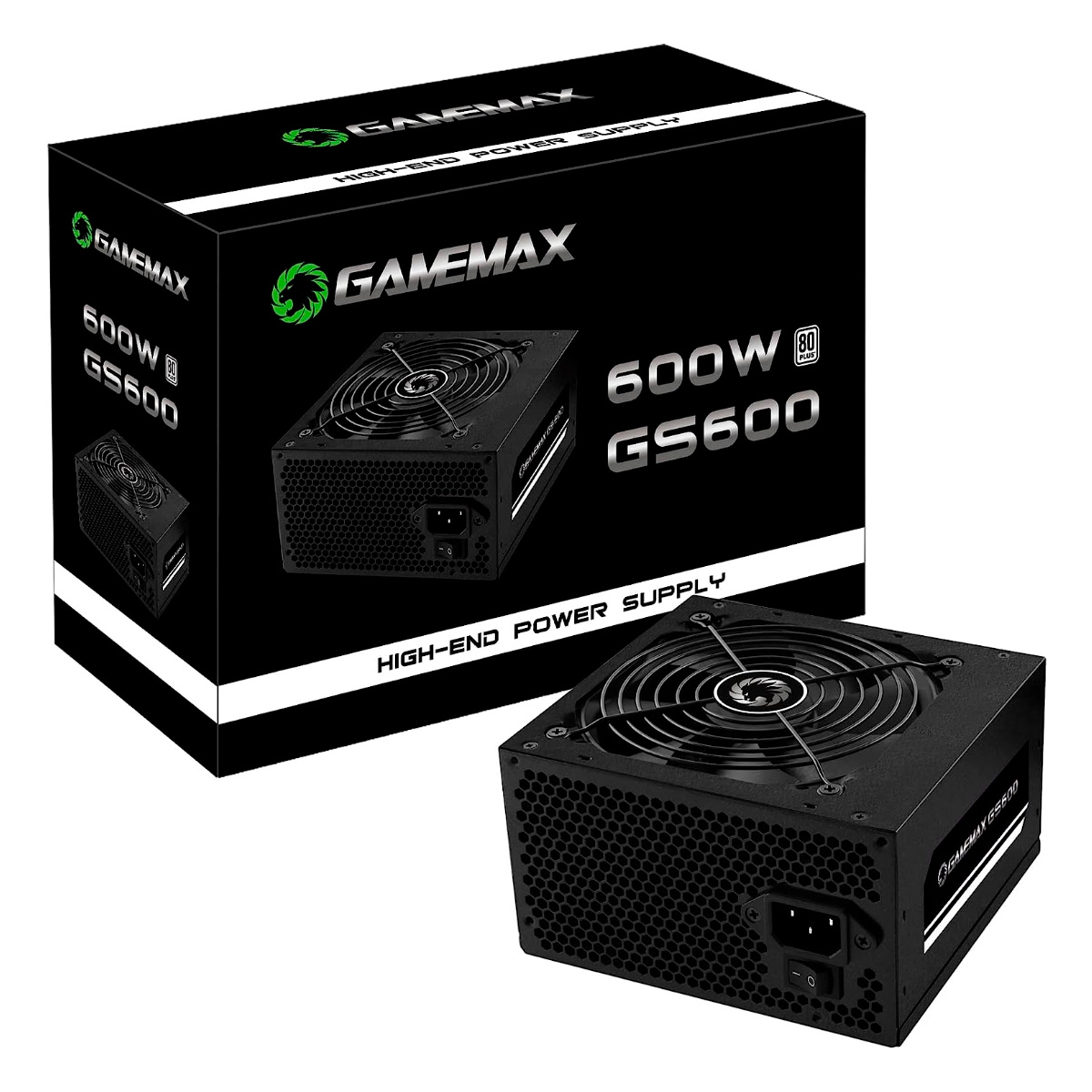 Fonte 600W Gamemax GS600 - PFC Ativo - Eficiência 80% - 80 Plus White - GS600PSV3SS5000BR