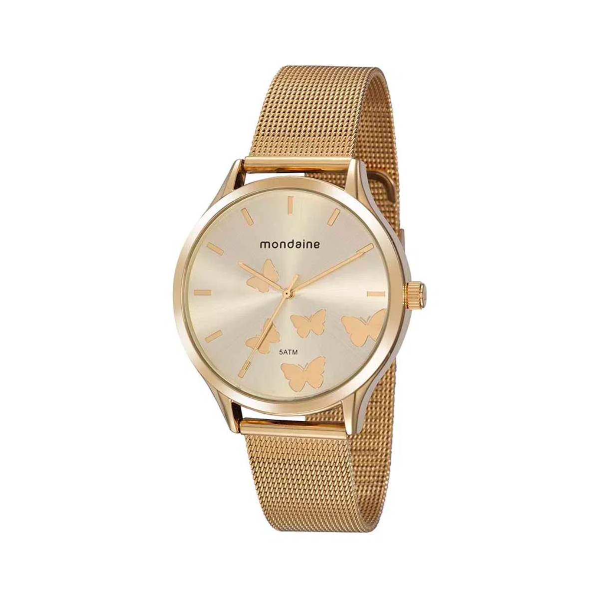 Relógio Feminino Mondaine Borboleta Dourado - 76752LPMVDE1