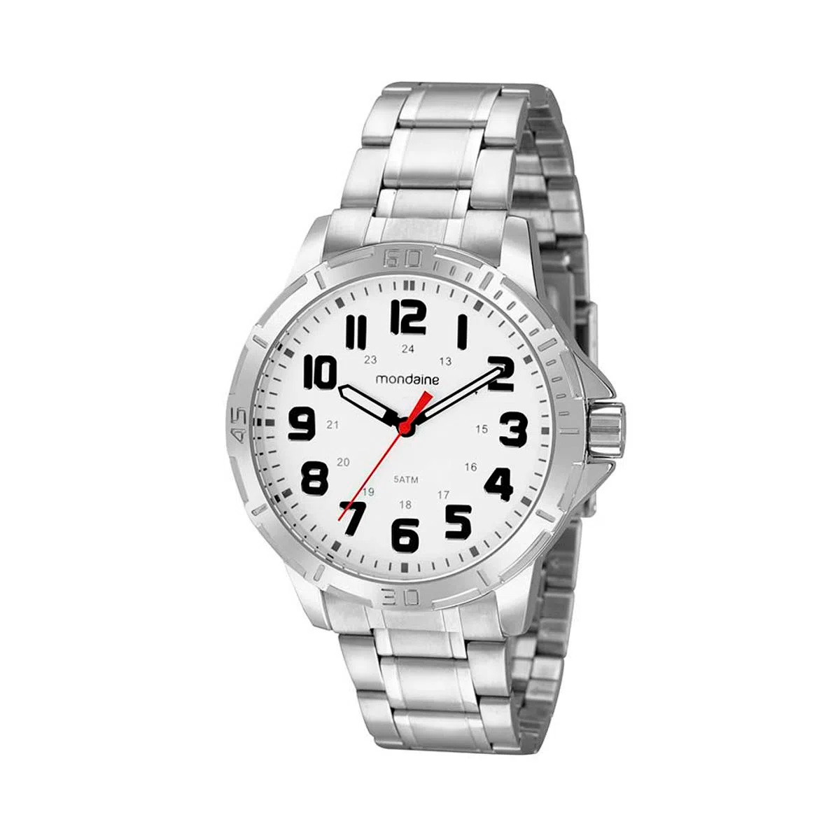 Relógio Masculino Mondaine Mostrador Branco Prata - 99592G0MVNE2