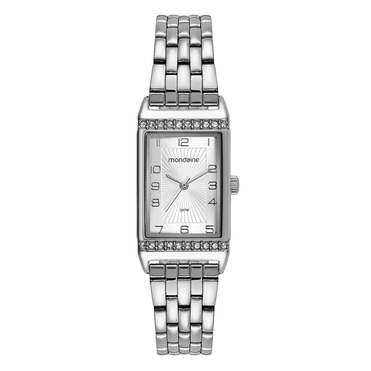 Relógio Feminino Mondaine Quadrado Social Prata - 32495L0MVNE2