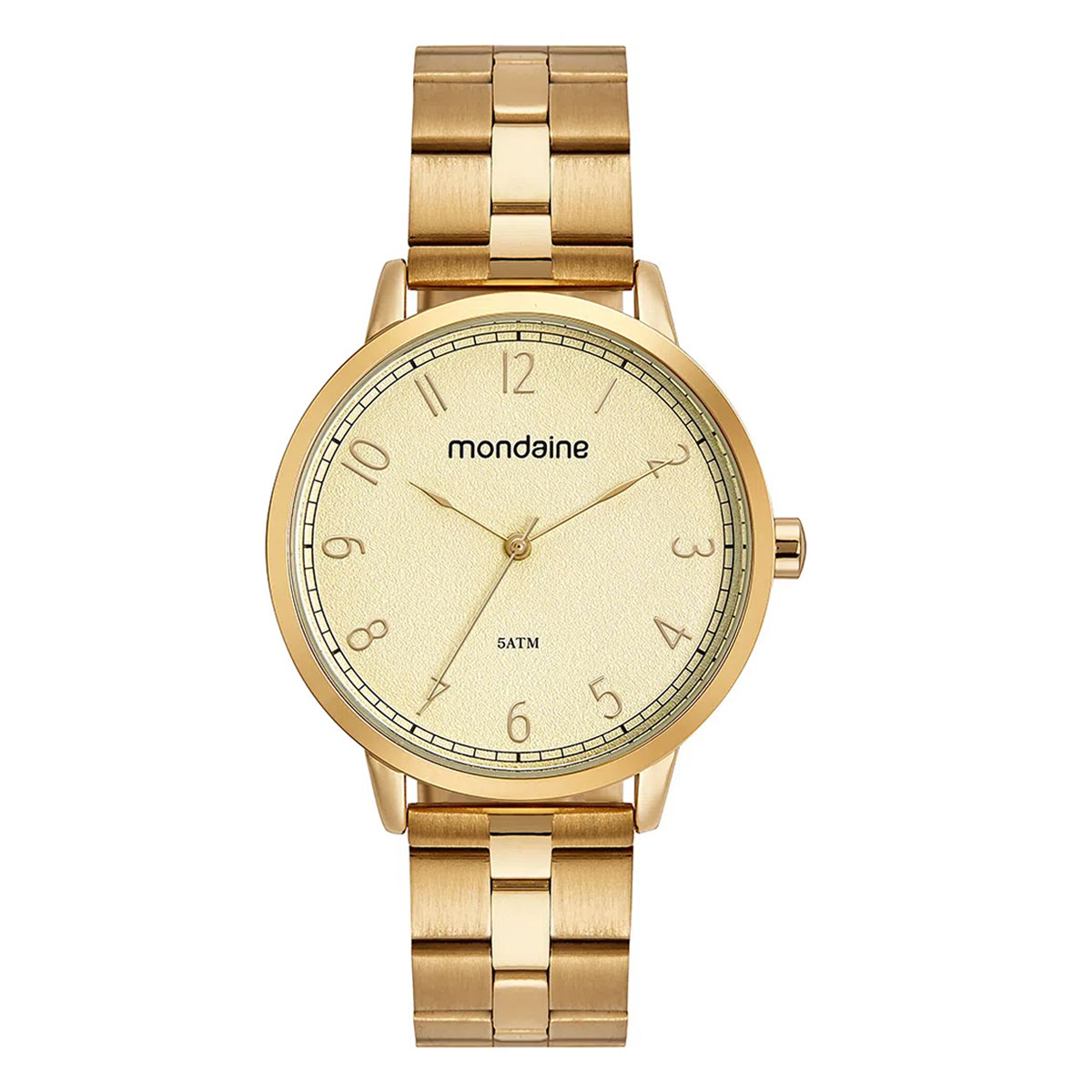 Relógio Feminino Mondaine Visor Texturizado Dourado - 32476LPMVDE1