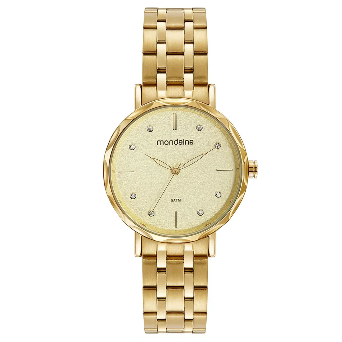 Relógio Feminino Mondaine Mostrador Texturizado Dourado - 32482LPMVDE1