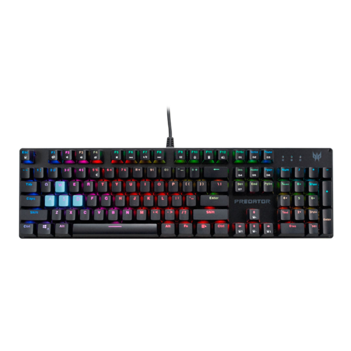 Teclado Mecânico Gamer Acer Predator PKW200 - ABNT2 - LED RGB - Switch Azul - GP.KBD11.044