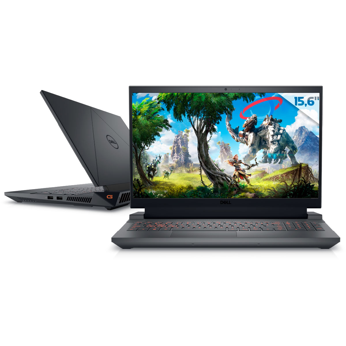 Notebook Dell Gamer G15-i1300-U10P - Intel i5 13450HX, 8GB DDR5, SSD 256GB, GeForce RTX 3050, Tela 15.6