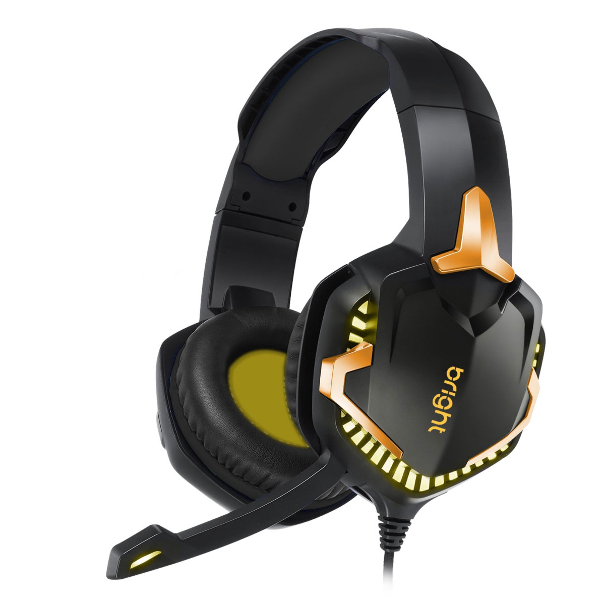 Headset Gamer Bright Dark - com Microfone - 7.1 Canais - Conector USB e P3 - Preto - GHP013