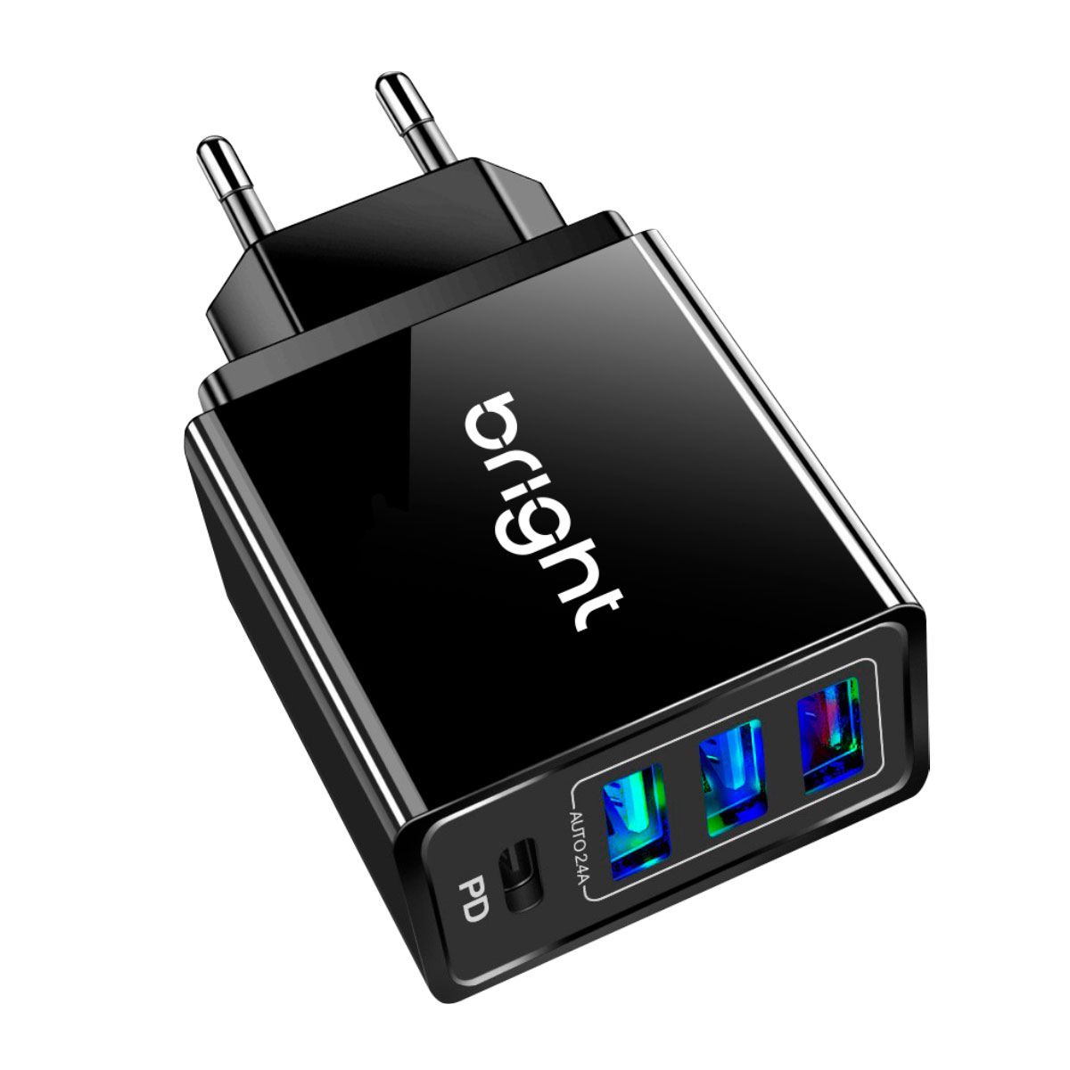 Carregador de Parede USB e USB-C - Bright - 4 portas - CG002