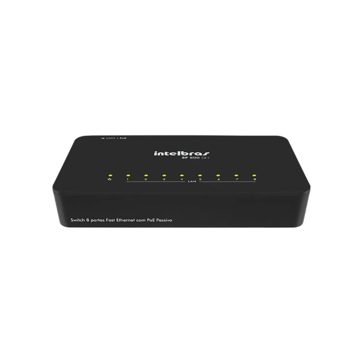 Switch 8 Portas Intelbras SF 800 Q+ - 10/100Mbps - Preto