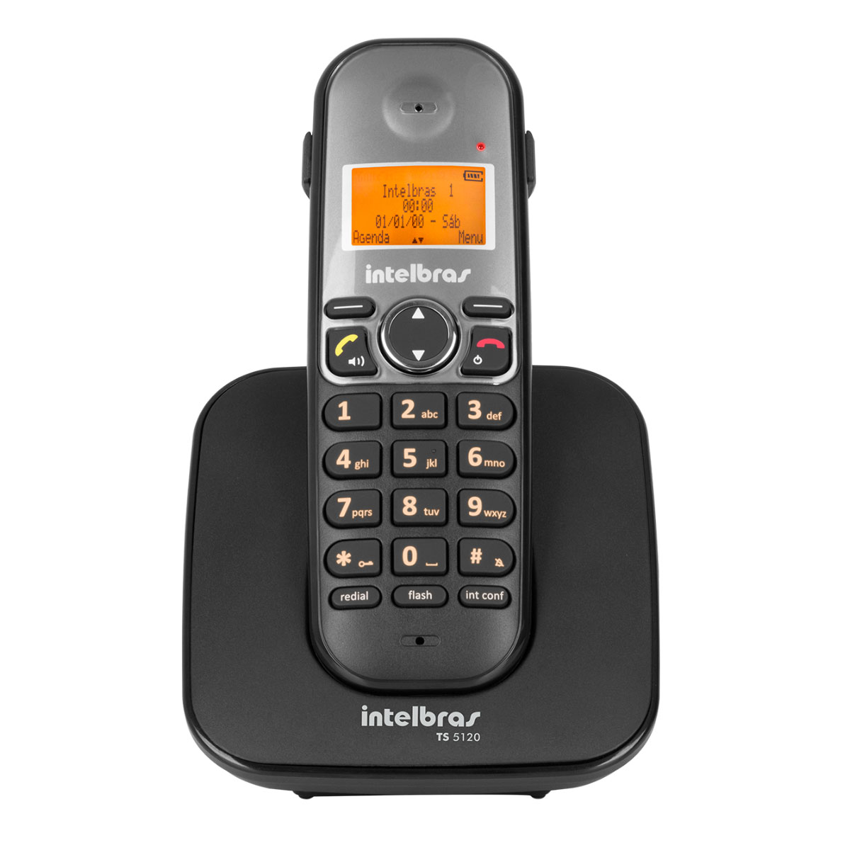 Ramal sem Fio Intelbras TS 5121 - DECT 6.0 - com Agenda e Identificador de Chamadas - Preto