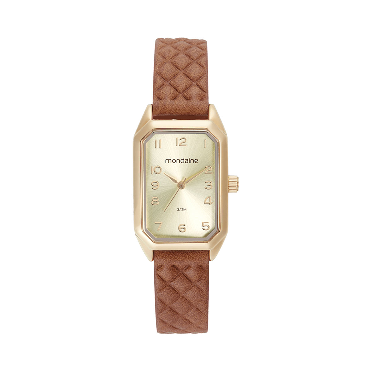 Relógio Feminino Mondaine Analógico Quadrado Marrom - 32498LPMVDH1