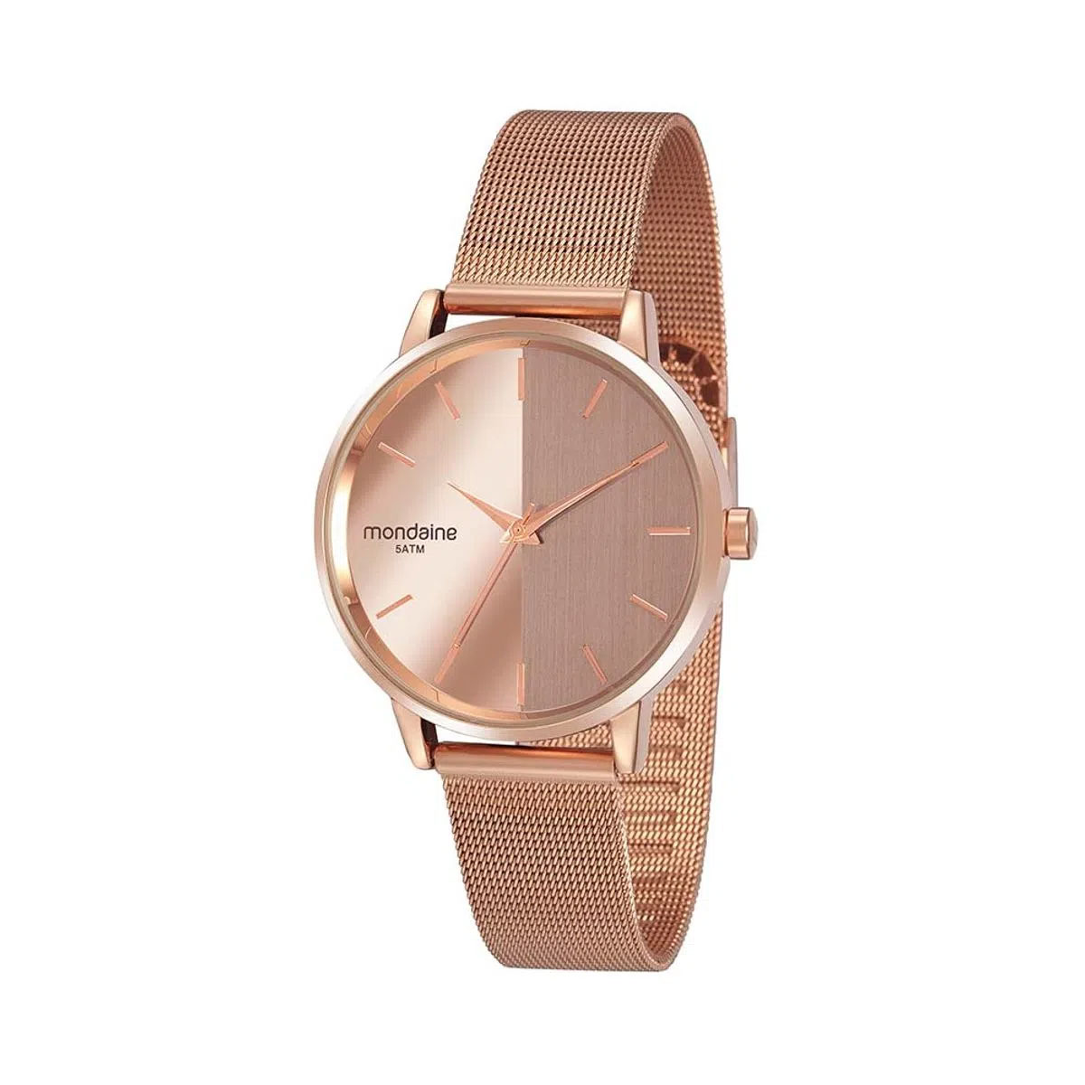 Relógio Feminino Mondaine Malha de Aço Espelhado Rosé - 32117LPMVRE3