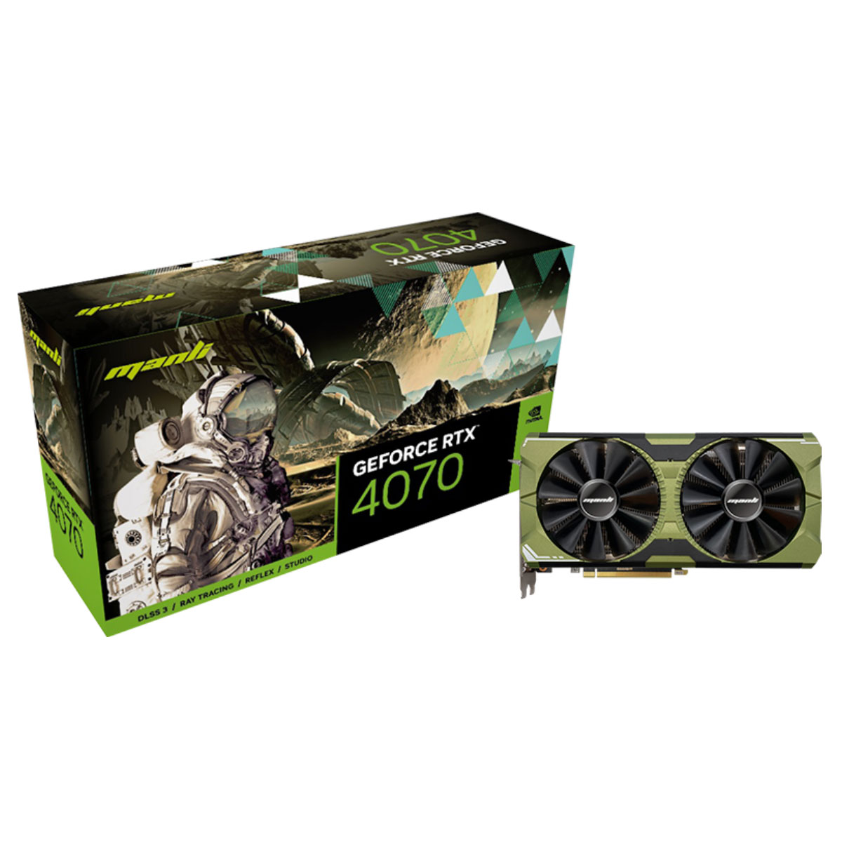 GeForce RTX 4070 12GB GDDR6X 192bits - Manli - M-NRTX4070/6RFHPPP-M2545