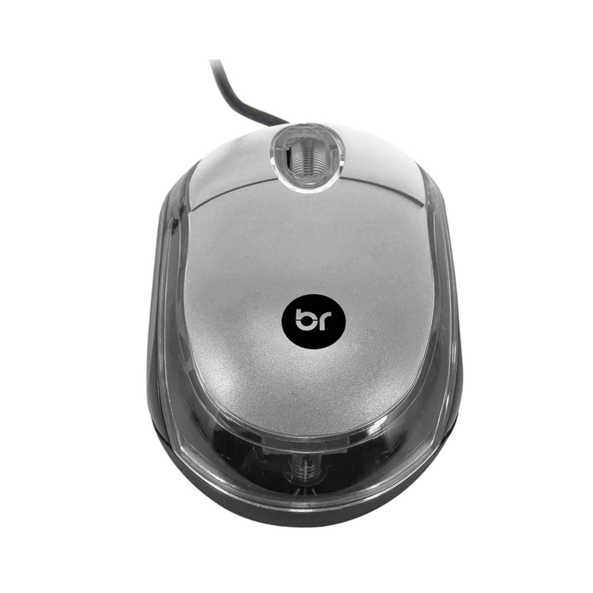 Mouse Bright Standard - 800dpi - Compacto - USB - Prata - 0107