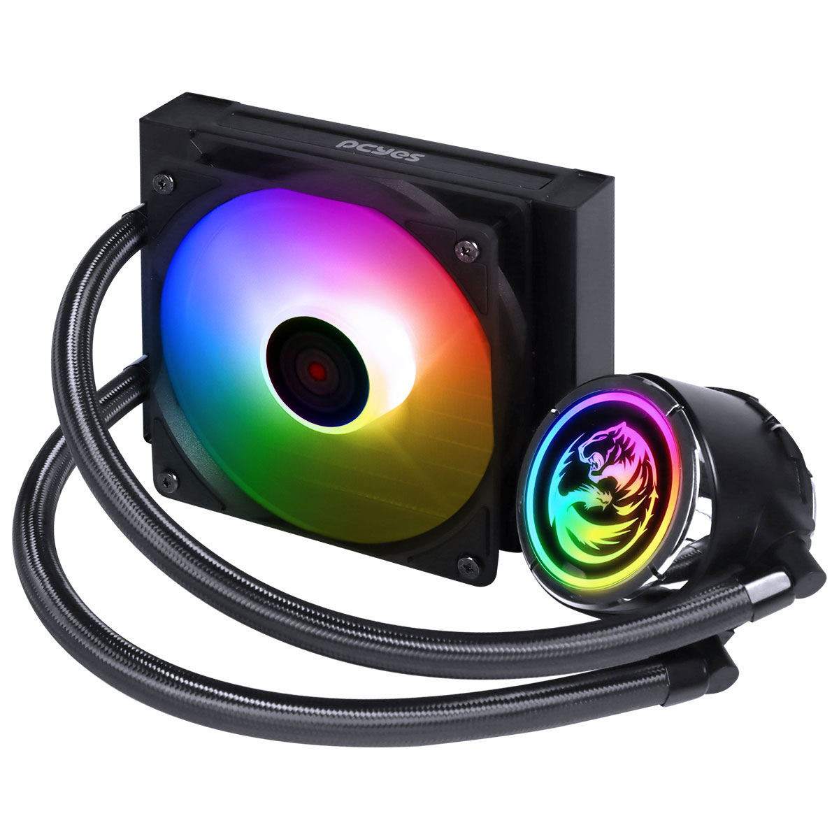 Water Cooler PCYes Nix 2 aRGB (AMD / Intel) - 120mm - Iluminação aRGB - Preto - PCYWCNIX120