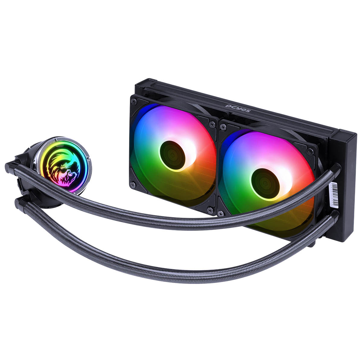 Water Cooler PCYes Nix 2 aRGB (AMD / Intel) - 240mm - Iluminação aRGB - Preto - PCYWCNIX240