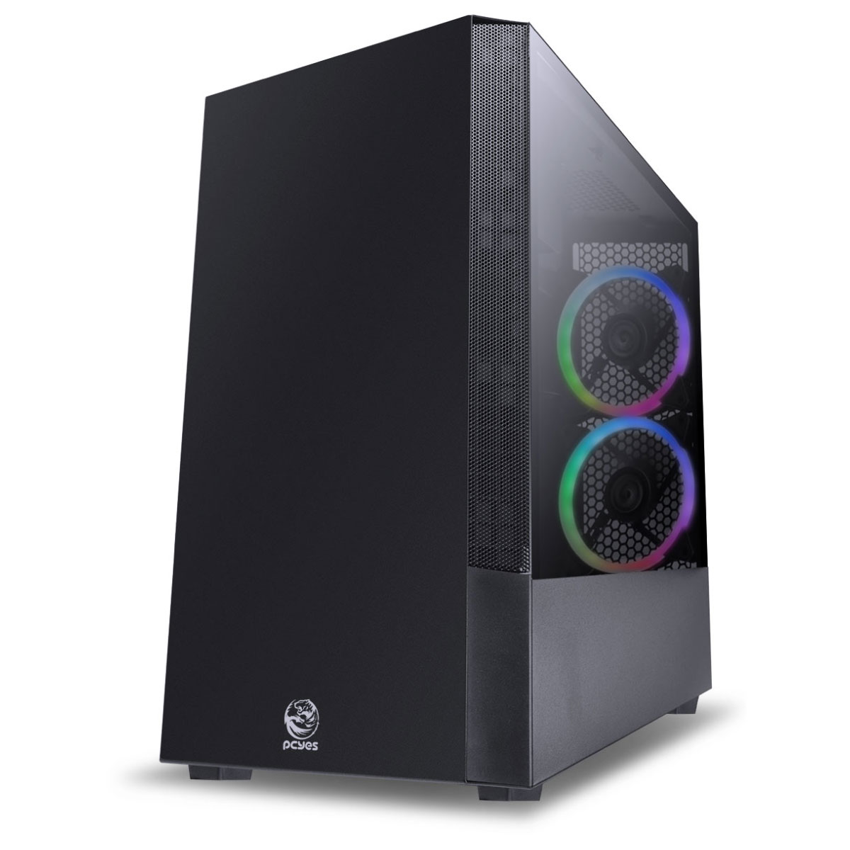 Gabinete Gamer PCYes Gravity - Invertido - Lateral em Vidro Temperado - USB 3.0 - Preto - GRPTRGB1FV