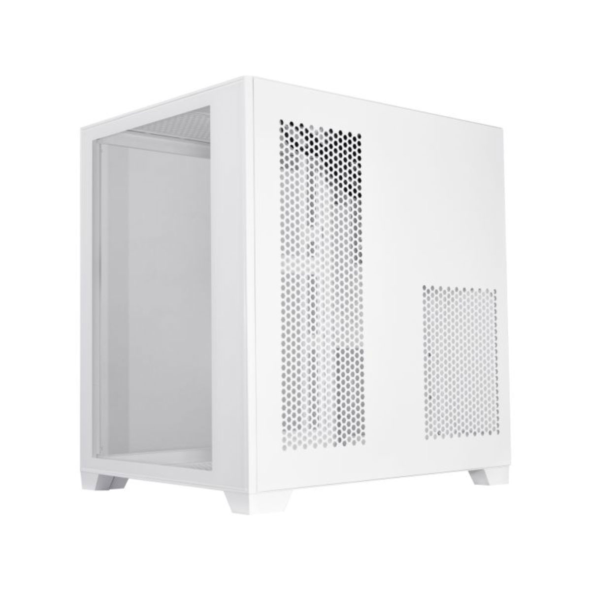 Gabinete Gamer K-Mex Space Y W13A White - Lateral e Frontal em Vidro Temperado - USB 3.0 - Micro ATX - Branco