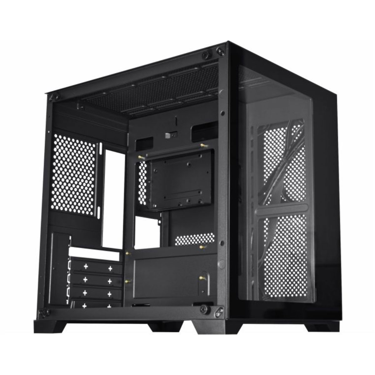Gabinete Gamer Aquário K-Mex Space Z 01AD - Lateral e Frontal em Vidro Temperado - USB 3.0 - Micro ATX - Preto
