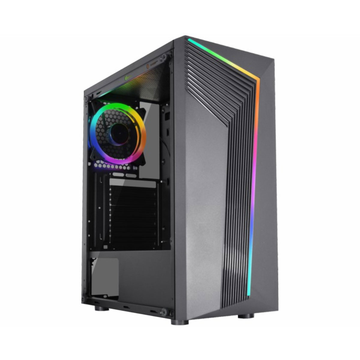 Gabinete Gamer K-Mex Yaiba 4 10AA - Lateral em Vidro Temperado - USB 3.0 - Iluminação LED - ATX - Preto - CG10AARH001CB0X