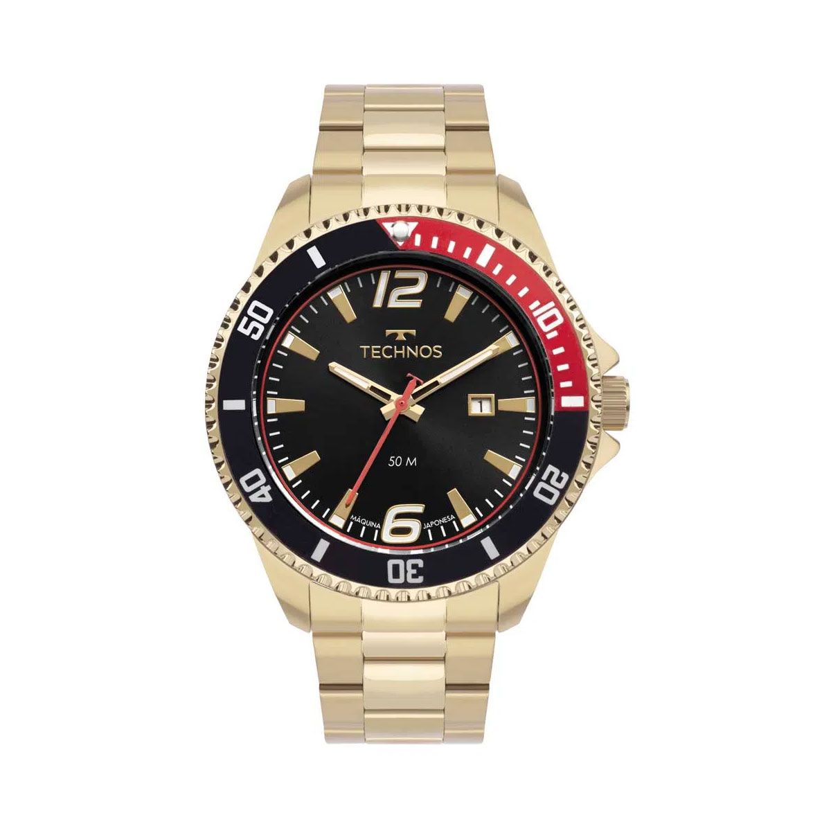 Relógio Masculino Technos Racer Dourado - 2115NCM/1P