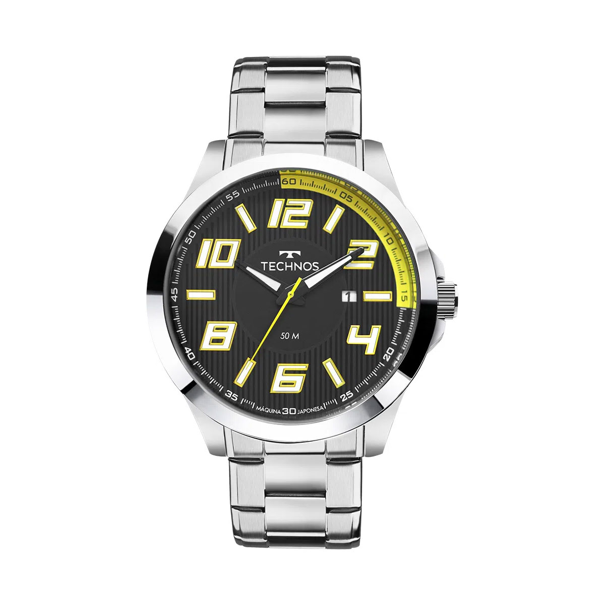 Relógio Masculino Technos Racer Prata - 2115KNE/1Y