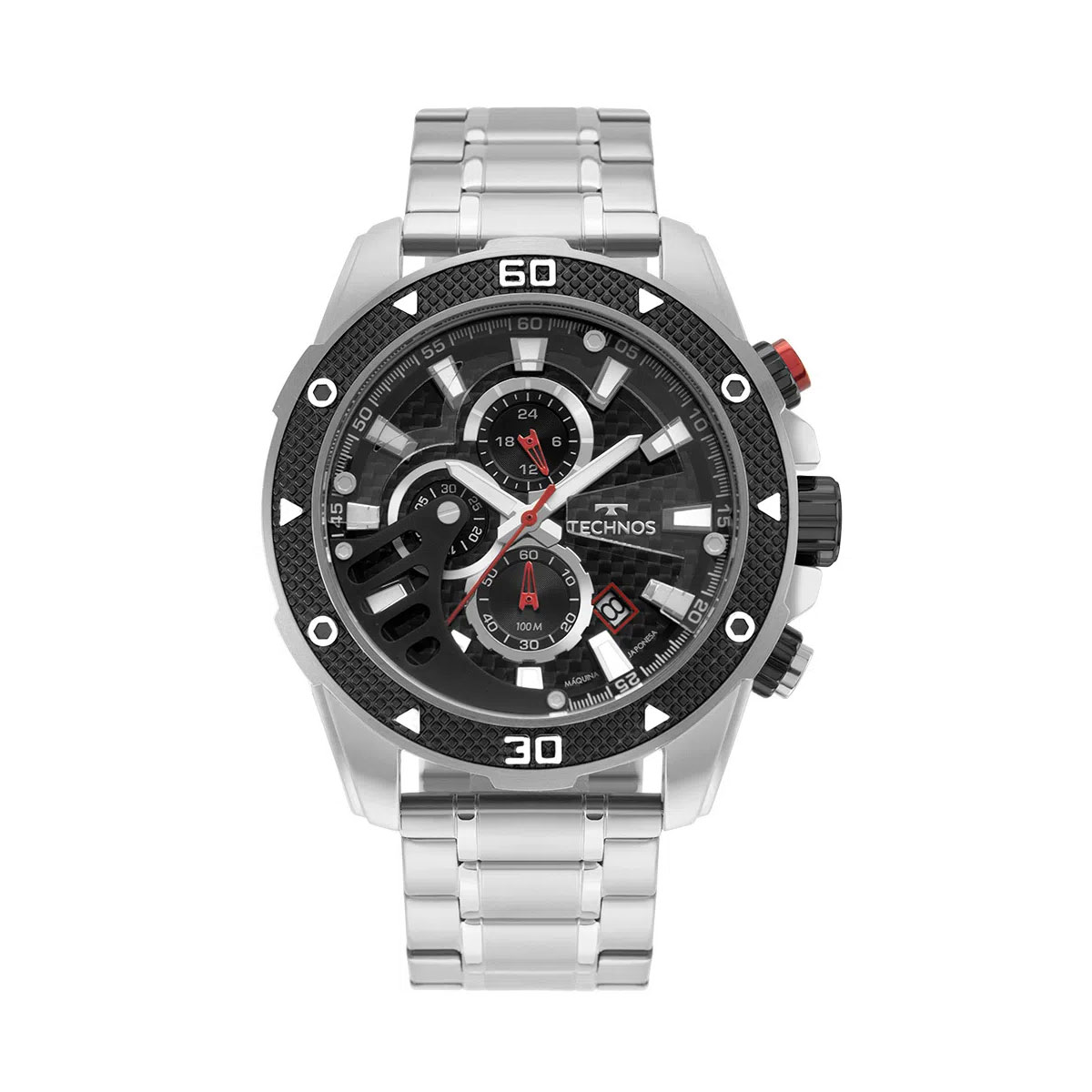 Relógio Masculino Technos Ts Carbon Prata - JS15FR/1P