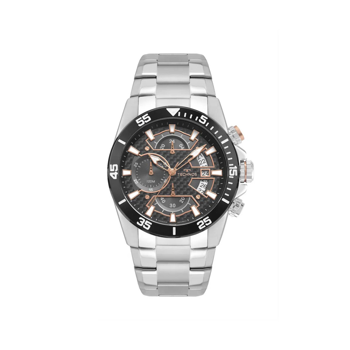 Relógio Masculino Technos Ts Carbon Prata - JS15EMZ/1T