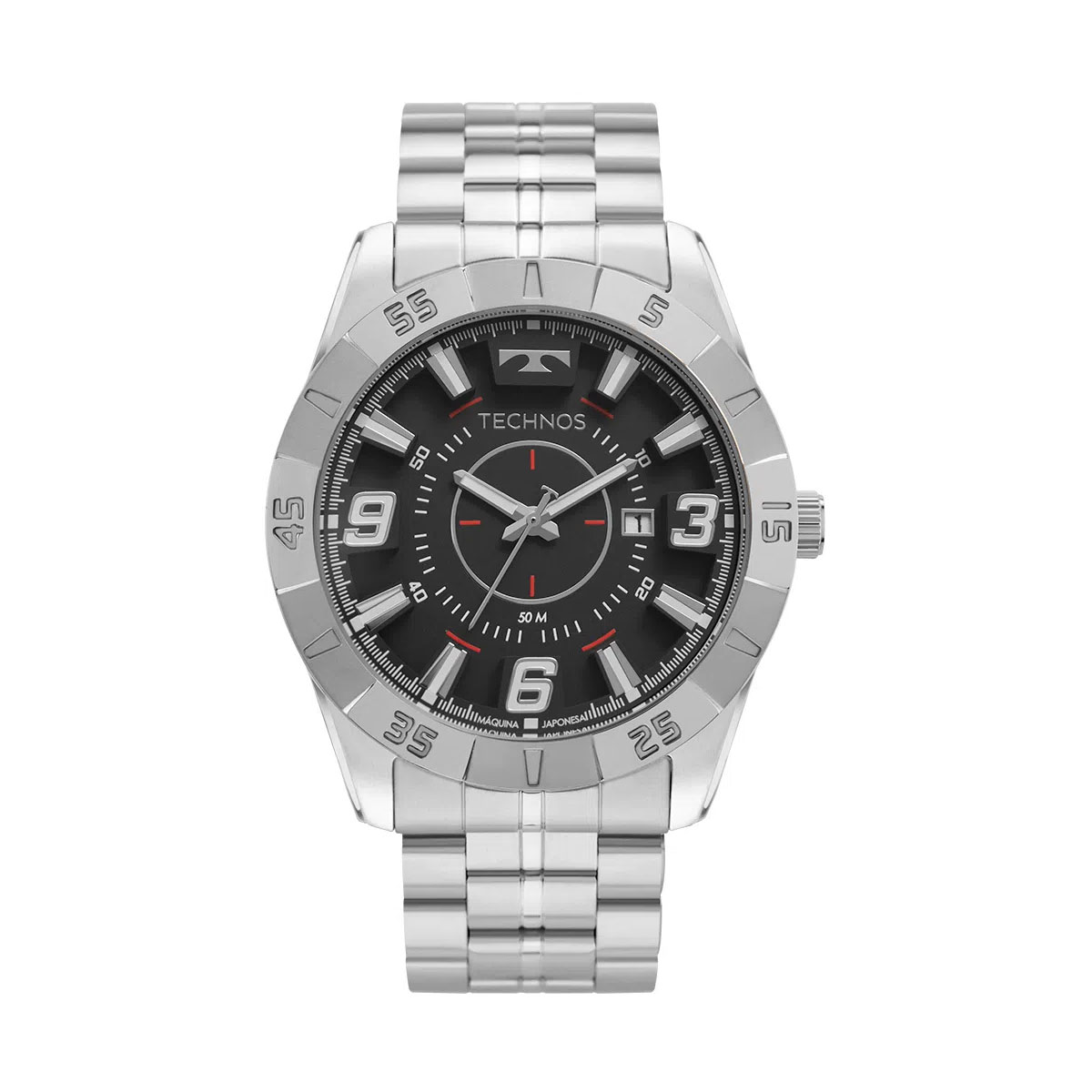 Relógio Masculino Technos Racer Prata - 2115KYX/1R