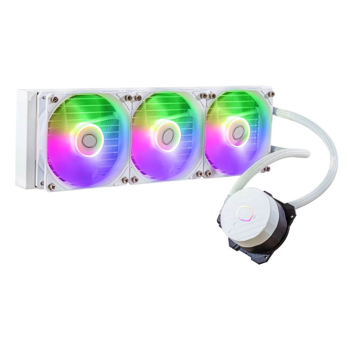 Water Cooler MasterLiquid 360L Core ARGB - (AMD / Intel) - com LED ARGB - Branco - Cooler Master MLW-D36M-A18PZ-RW