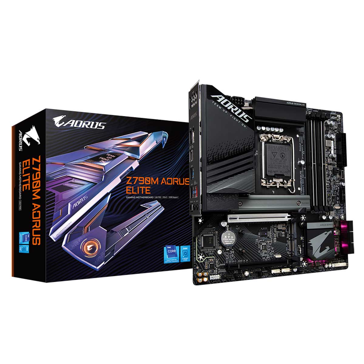 Placa Mãe Gigabyte Z790M AORUS ELITE (LGA 1700 - DDR5 7600 O.C) - Chipset Z790 - USB 3.2 - 4 x Slot M.2 - 2.5GbE LAN - Micro ATX