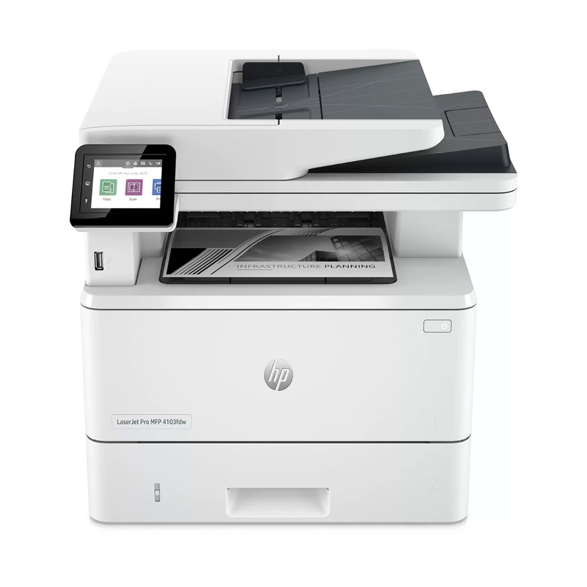 Multifuncional Laser HP LaserJet Pro 4103FDW - 110V - Duplex Frente e Verso - USB, Rede, Wi-Fi, Wi-Fi Direct® - Impressora, Copiadora, Scanner e Fax